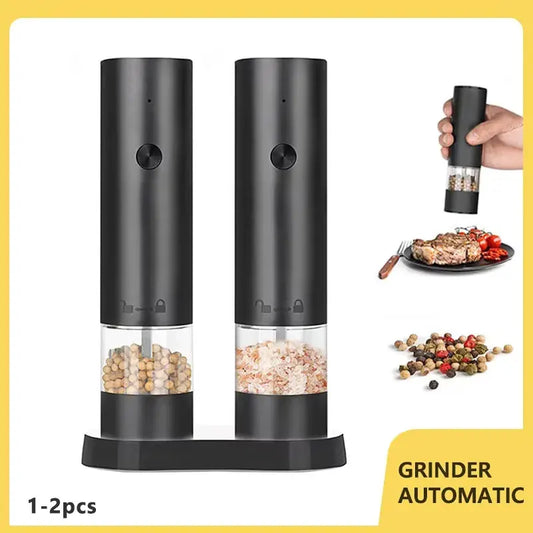 充電式 自動塩胡椒ミル USB-C対応 セラミック刃 調整可能