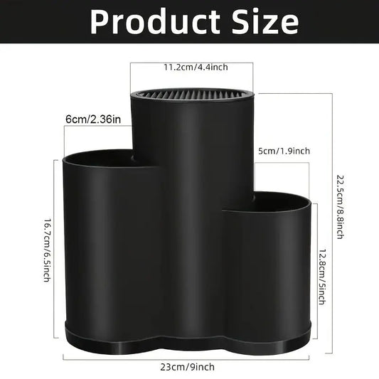 多機能 ナイフホルダー プラスチック製 キッチン収納 排水設計 コンパクト