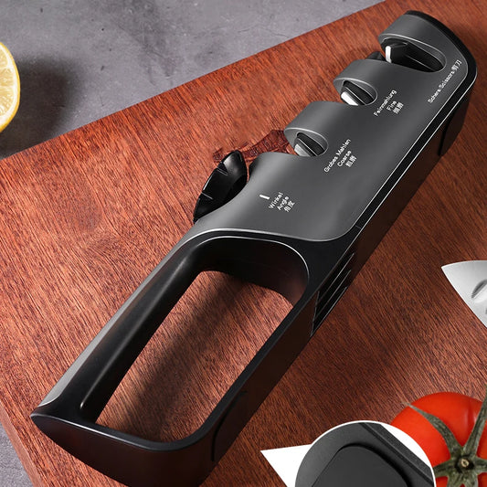 5in1 ナイフシャープナー 包丁＆ハサミ対応 安全設計